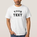 Modern Distressed Text Template Mens Value White T-Shirt<br><div class="desc">Distressed Text Add Your Text Name Here Modern Elegant Template Mens Basic Value White Red T-Shirt.</div>
