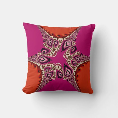 Modern Diva Pink Orange Cushion Pillow