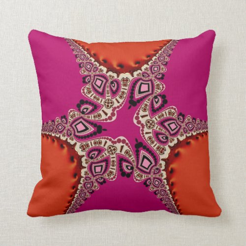 Modern Diva Pink Orange Cushion Pillow