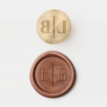 Modern Divider Wedding Envelope Wax Seal Stamp<br><div class="desc">More designs and matching items available. Visit berryberrysweet.com for modern stationery and personalized gifts.</div>
