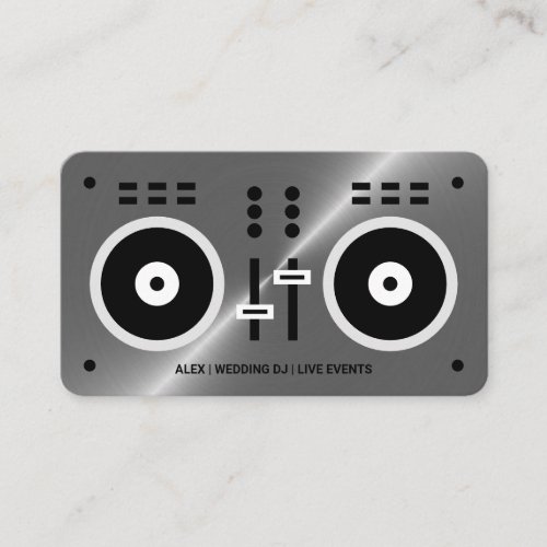 Modern DJ Controller Business Card