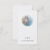 Modern DJ Cool White Futuristic Business Card (Front/Back)