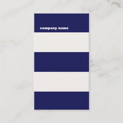 Modern DJ Hip Navy Blue and White Stripes Business Cards