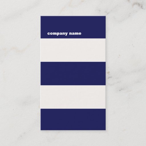 Customizable Modern DJ Hip Navy Blue and White Stripes Business Cards