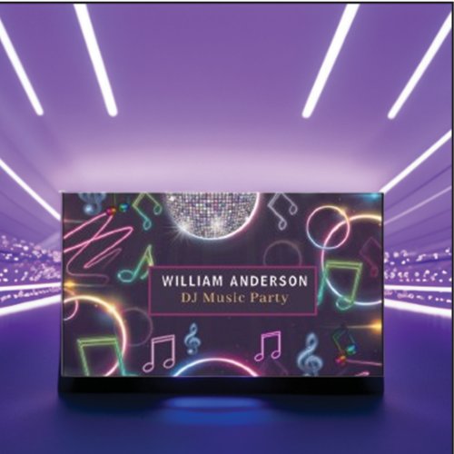 Modern DJ Music Party Event  Business Card