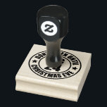 Modern Do NOT Open Until Christmas Eve Rubber Stamp<br><div class="desc">Stylish and fun, this rubber stamp is the perfect accessory to your holiday gift-giving needs. The design features a round stamp with the text "Don't Open Until Christmas Eve" and the date "Dec 24." Great for packages, letters, and any other gifts you need to seal for the Christmas season. Merry...</div>