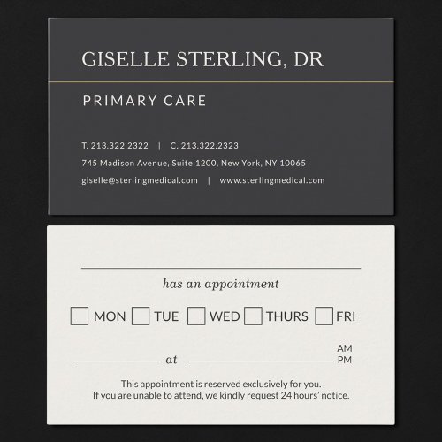 Modern Doctor Office Appointment Reminder Card