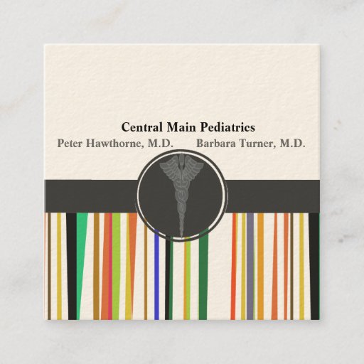 Customizable Retro Doctor Pediatrics Appointment Business Cards
