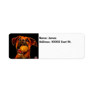 Modern Dog Art - Boxer Label
