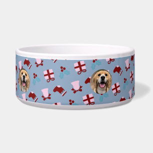 Modern Dog Food Custom Name Dog Mom Funny Dog Bowl
