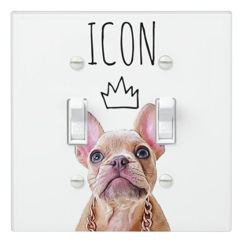 Modern Dog Frenchie Bulldog  Famous Dog ICON Light Switch Cover