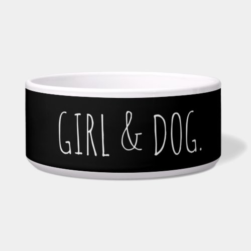 Modern Dog Girl Simple Gift Bowl