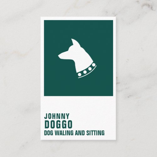 Modern dog head illustration logo cover business card