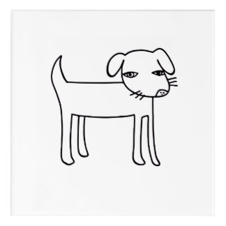 modern dog illustration acrylic print