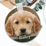 Modern Dog Lover Personalized Pet Photo Keychain<br><div class="desc">Carry your pet with you everywhere you go with this custom pet photo keychain ! A must have for every dog mom and dog dad ! 
Modern Dog Lover Personalized Pet Photo keychain</div>