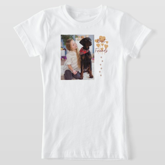Modern Dog Lover Single Photo T-Shirt (Laydown)