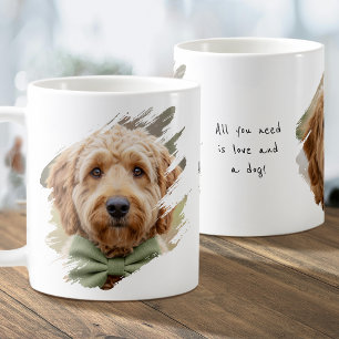 Modern Dog Mom Coffee Mug 2 Custom Photos