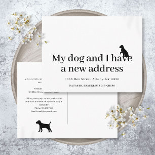 Modern Dog Pet New Address I've Moved Announcement Postcard