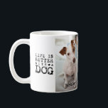 Modern Dog Pet Quote Photo Template Mug<br><div class="desc">Celebrate your furry friend every morning with this modern pet quote photo mug. Easily upload your favorite dog photo and add their name to make it uniquely yours. Its clean, modern design and heartfelt message make it a perfect gift for dog lovers or a fun way to treat yourself. Whether...</div>