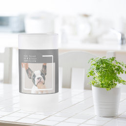 Modern Dog Photo | Dog Quote  Frosted Glass Beer Mug
