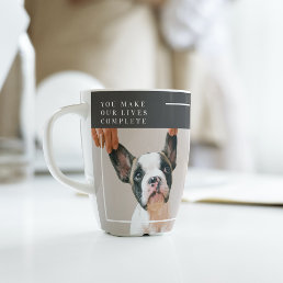Modern Dog Photo | Dog Quote  Latte Mug
