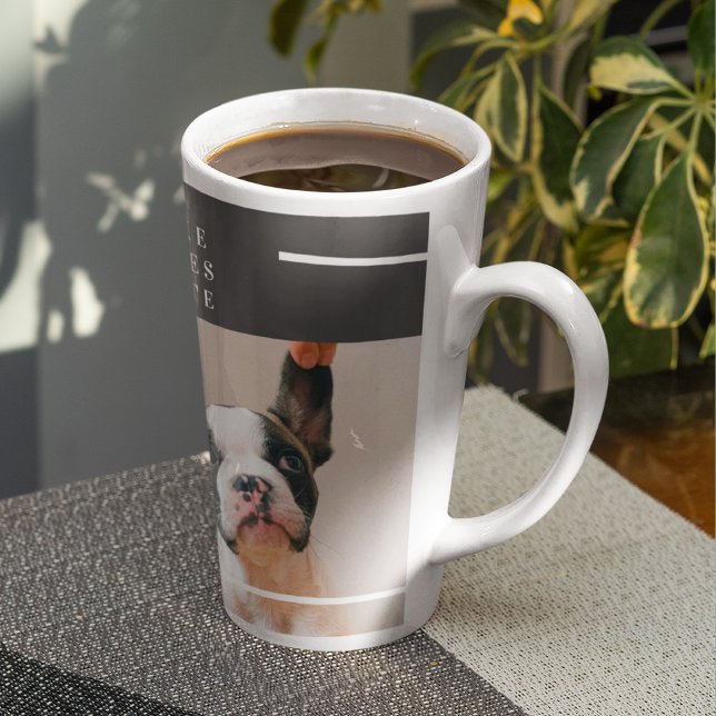 Modern Dog Photo | Dog Quote  Latte Mug (Creator Uploaded)