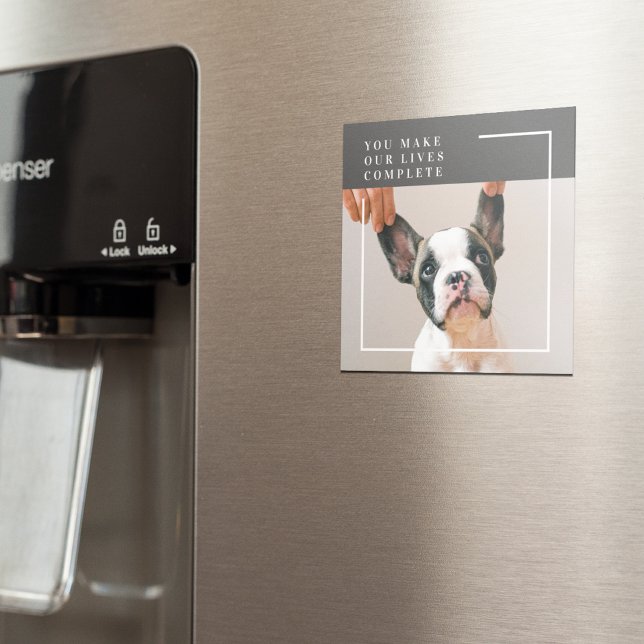 Modern Dog Photo | Dog Quote  Magnet (Creator Uploaded)