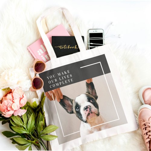 Modern Dog Photo  Mr Dog Quote Tote Bag