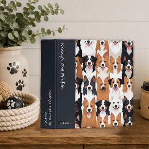 Modern Dog Records Organizer 3 Ring Binder