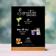 Modern Dog Signature Drinks Wedding Pet Bar