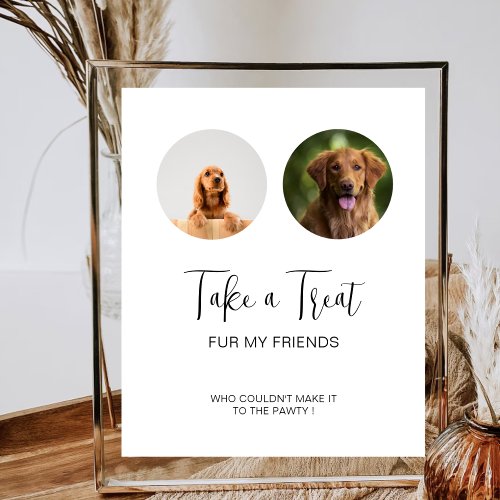 Modern Dog Treat Wedding Simple Pet Treat Favor Poster