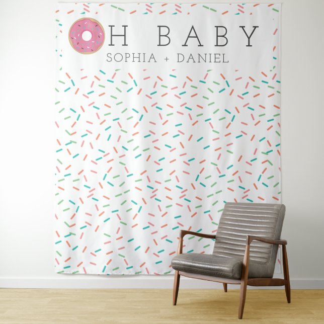 Modern Donut Baby Shower Backdrop Photo Booth (In Situ)