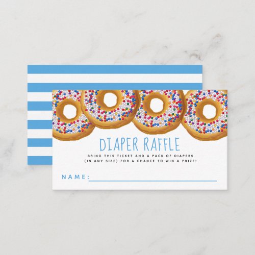 Modern Donut Baby Shower Sprinkle Raffle Ticket Enclosure Card