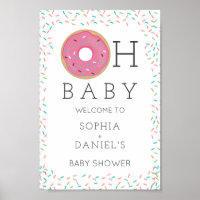 Modern Donut Baby Shower Welcome Sign