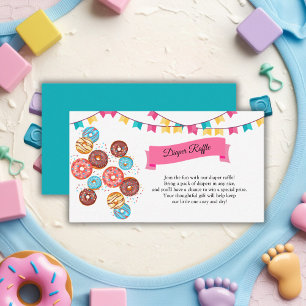 Modern Donut Baby Sprinkles Baby Shower Enclosure Card