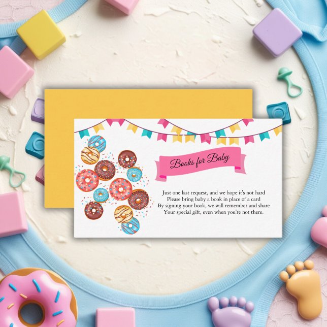 Modern Donut Baby Sprinkles Baby Shower Enclosure Card (Creator Uploaded)