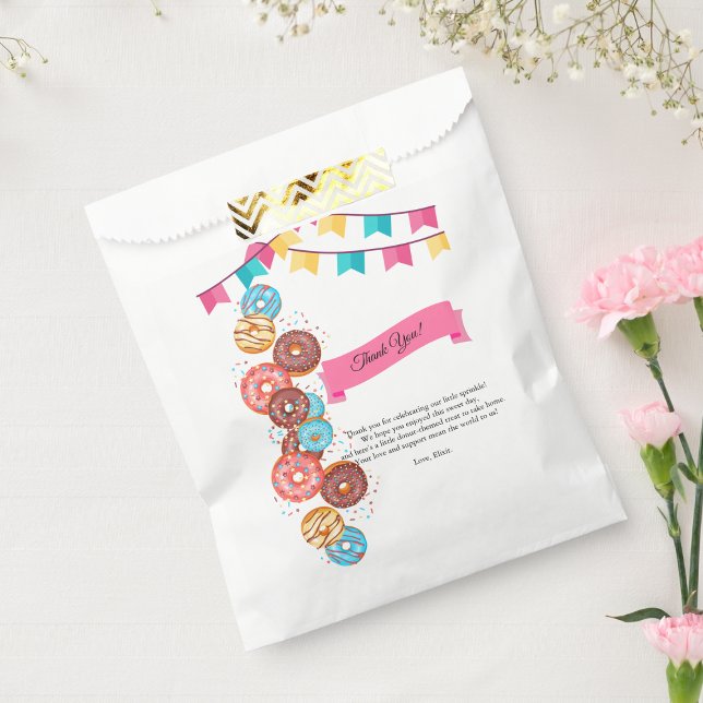 Modern Donut Baby Sprinkles Baby Shower Favor Bag (Creator Uploaded)