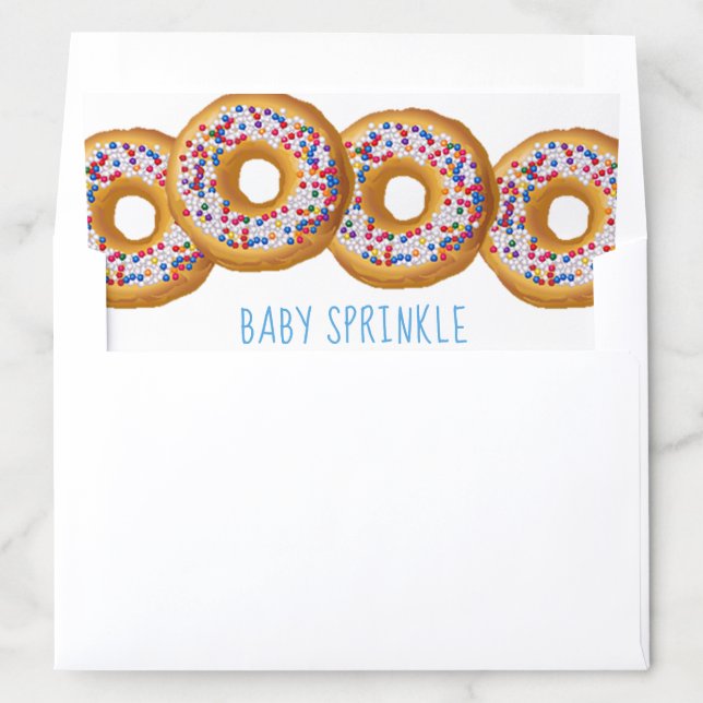 Modern Donut Boys Baby Shower Sprinkle Envelope Liner (In Envelope)