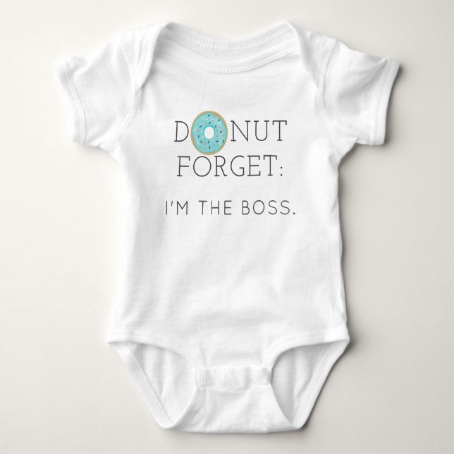 Modern Donut Forget Baby bodysuit one-piece (Front)