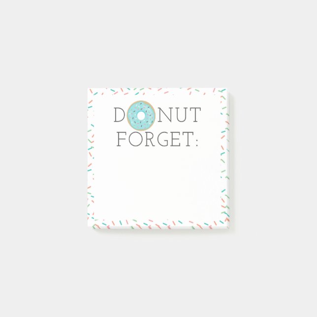 Modern Donut Forget Notes (Front)