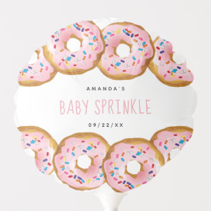 Modern Donut Girls Baby Shower Sprinkle Balloon