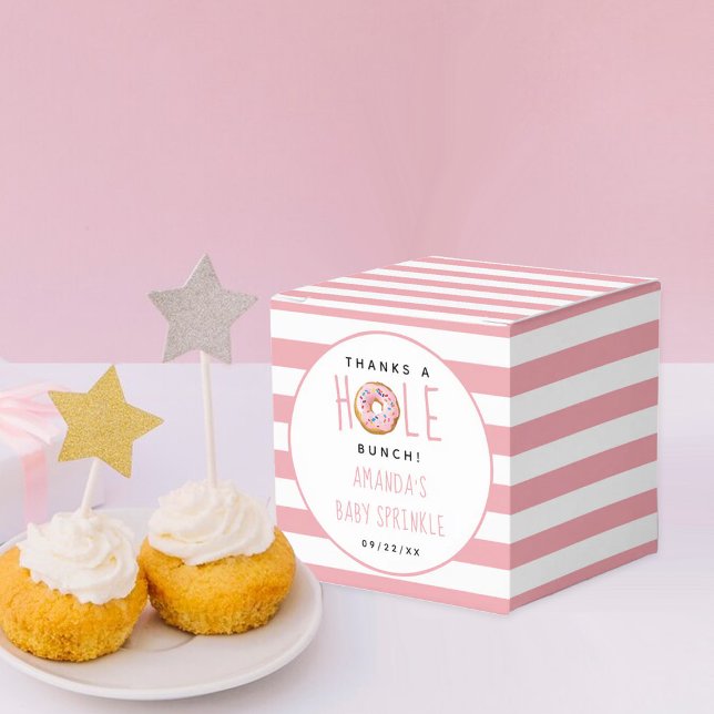 Modern Donut Girls Baby Shower Sprinkle Favor Boxes (Creator Uploaded)
