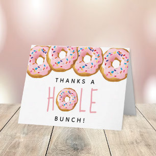 Modern Donut Girls Baby Shower Sprinkle Thank You Card