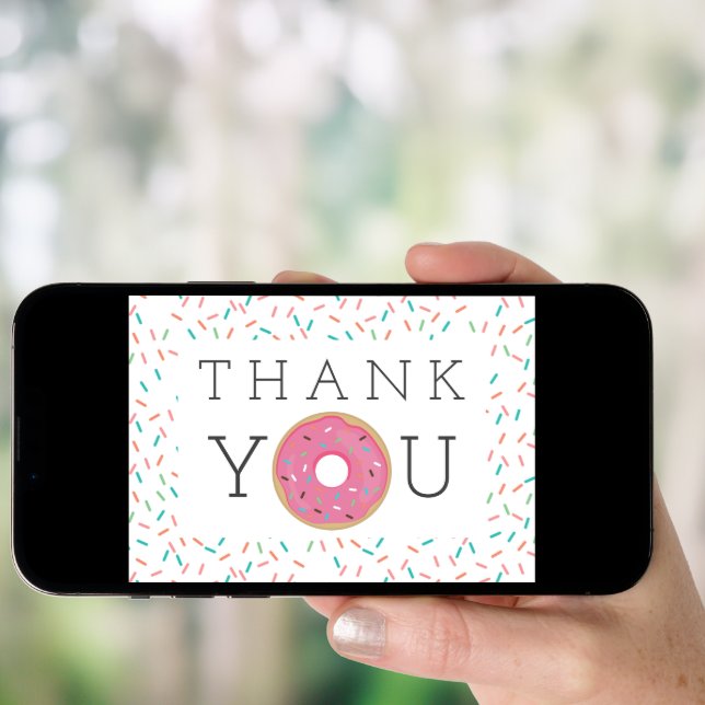 Modern Donut Thank You Cards (Front Digital)