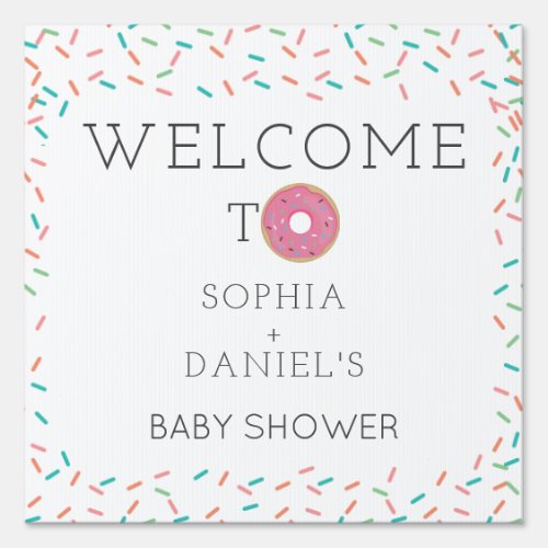Modern Donut Welcome Sign and Favor Sign