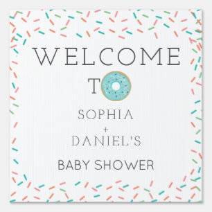 Modern Donut Welcome Sign and Favor Sign