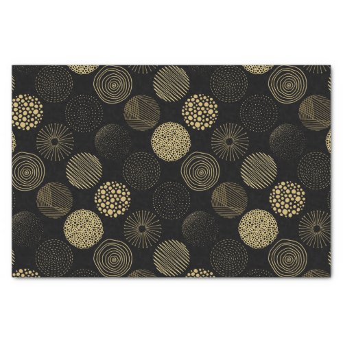 Modern doodle circles pattern tissue paper