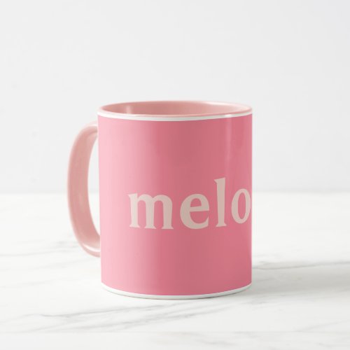 Modern dorm room pink name  mug