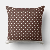 Modern Dot Pillow Brown with White Dots CH9