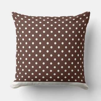 Modern Dot Pillow Brown with White Dots CH9